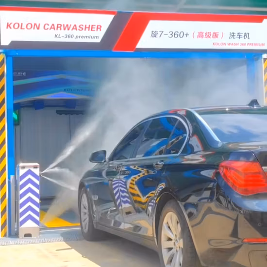 Risense full automatic high pressure brush washing 2022 tunnel car wash system price with air dryer