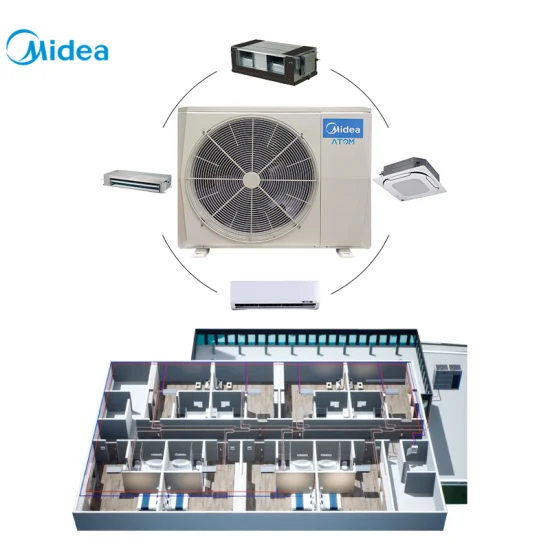 Midea Smart Air Condition 24000BTU High Static Pressure Duct 22V 5060Hz Central Air Conditioner Vrf Vrv System for Hotel
